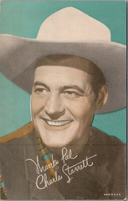 #ad Vintage 1940s CHARLES STARRETT Arcade Mutoscope Card Cowboy Western Movie Actor $5.62