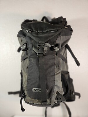 #ad Columbia Titanium Hiking Backpack Rugged Outdoors Large 20#x27;#x27; x 12#x27;#x27; Black FstShp $25.00