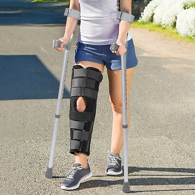 #ad 2PC Ergonomic Forearm Crutches Aluminum Adjustable Height Comfy Grip Walk Stick $38.29
