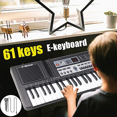 #ad 61 Key Electronic Keyboard Beginner Electric Piano Music w Mic Gift for Kids US $29.95