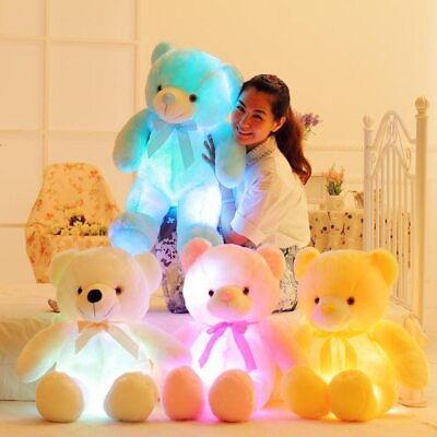 #ad 32 75CM Luminous LED Teddy Bear Stuffed Animal Plush Toy Christmas Gift for Kid $64.63