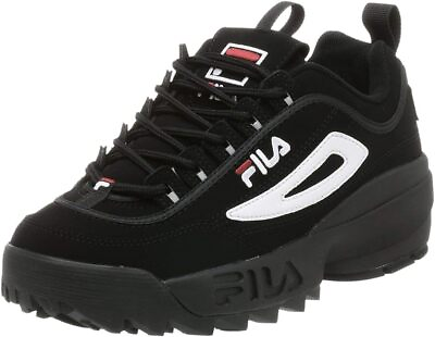 #ad Fila Sport Black Shoes Men Comfort Casual Classic Soft Lace Strada Disruptor II $66.49
