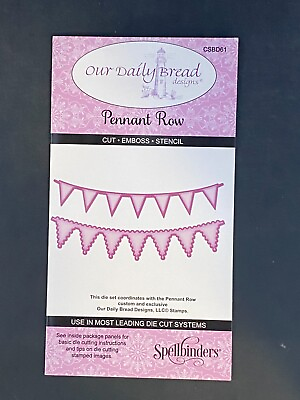 #ad Pennant Row Die Set by Our Daily Bread Designs Cutting Emboss Metal Craft $17.74
