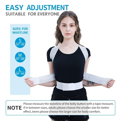 #ad Back Posture Corrector for Women Men Teens KDD Adjustable Back Posture Brace $12.99