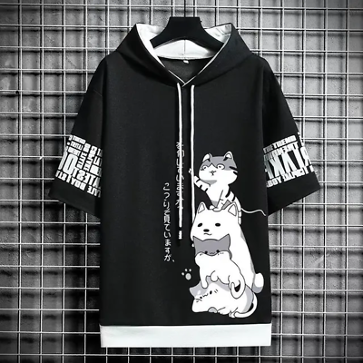 #ad Japan Fashion Men#x27;S Hoodies Summer Men Clothing Cartoon Casual Harajuku Streetwe $32.44