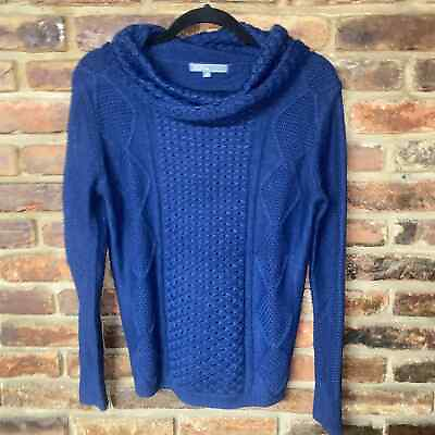 #ad 89th amp; Madison Navy Blue Textured Knit Cowl Neck Sweater Women#x27;s Size Small $20.00