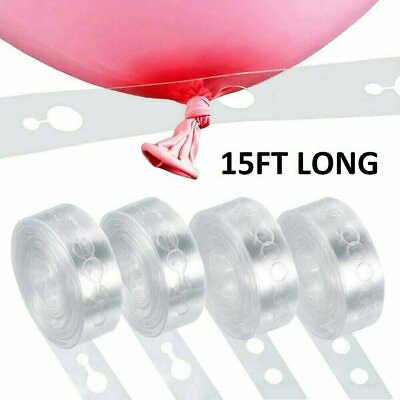 #ad 5m Balloon Chain Tape Arch Connect Strip for Wedding Birthday Party Decoration $2.25