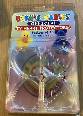 #ad Official Ty Beanie Babies Heart Tag Protector 10 Pack Dated 1998 Swing Tags $14.95