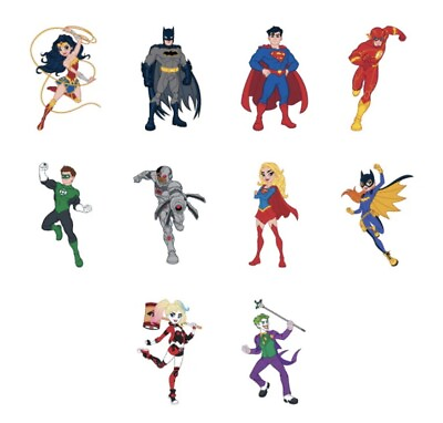 #ad Set of 10 DC Comics Tattoos Series 1 Batman Superman Wonder Woman Harley Quinn $21.95