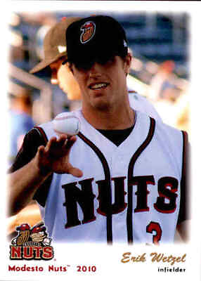 #ad 2010 Modesto Nuts Grandstand 28 Erik Wetzel Chino Hills California Baseball Card $12.99