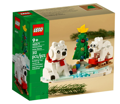 #ad Polar Bear Toy LEGO Building Kit Two Bears Christmas Tree Toy Children Fun Play $21.51