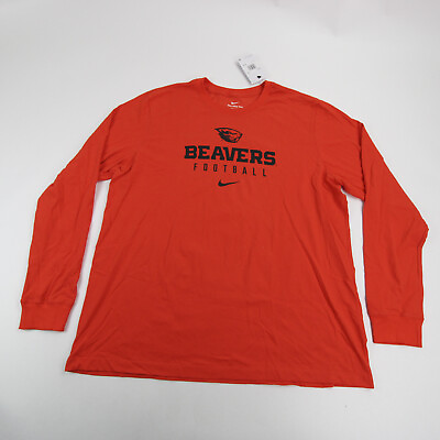 #ad Oregon State Beavers Nike Dri Fit Long Sleeve Shirt Men#x27;s Orange New $24.49
