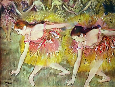 #ad Ballet dancers by Edgar Degas art painting print $9.99
