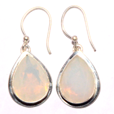 #ad Milky Opal Gemstone Handmade 925 Sterling Silver Ethnic Jewelry Earrings 1.30quot; $13.22
