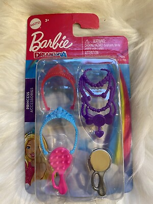 #ad Barbie Doll Dreamtopia Princess Accessories Necklace Mirror Brush Girls Toys $10.00