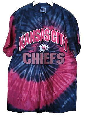 #ad Vintage Kansas City Chiefs Tie Dye Shirt Size M Ball Embroidery Rare VGC $23.00