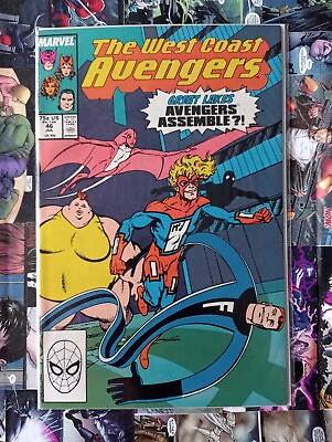 #ad West Coast Avengers #46 🔑KEY🔑 1st Team App Great Lake Avengers Marvel 8.0 VF AU $10.50