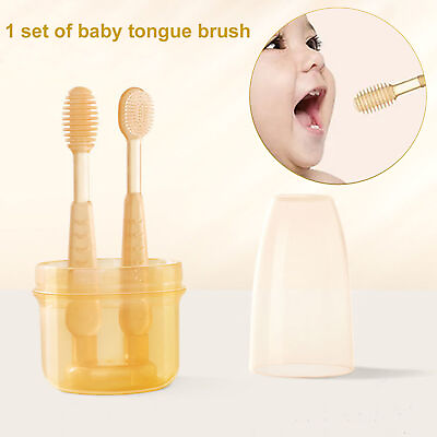 #ad 1set Baby Mouth Cleaner Palatable Lightweight Newborn Brush Head Toothbrush Kit $8.90