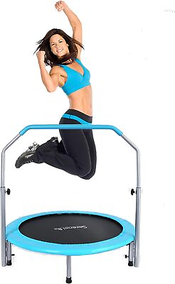 #ad SereneLife Portable amp; Foldable Trampoline 40quot; in Home Mini 40 Inch Blue $119.48