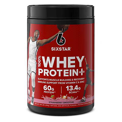 #ad Six Star Pro Nutrition 100% Whey Protein Powder Plus 30g Protein Strawberry $19.76