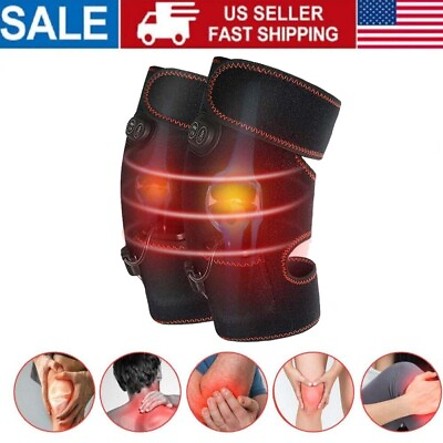 #ad Knee Joint Massager Heat Physiotherapy Therapy Pain Relief Vibration Machine 2PC $26.59