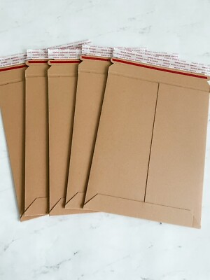 #ad Kraft 7 x 9 Self Seal Rigid Photo Shipping Flat Cardboard Mailer 5x $8.99