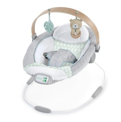 #ad Ingenuity Cozy Spot Soothing Baby Bouncer with Wooden Toy Arch Natural... $75.00