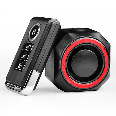 #ad Mini Black Rear Light Alarm Anti theft Parking 433MHz Remote Control USB Charge $22.99
