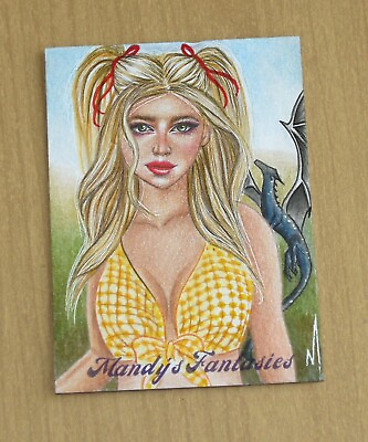 #ad 2023 5finity Mandy Mandy#x27;s Fantasies sketch card 1 1 Elisa M c $89.99