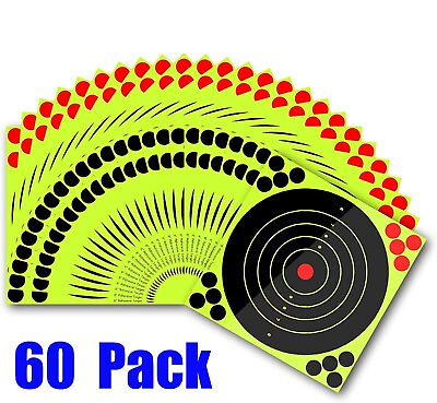 #ad #ad 60 Pack 8quot; Shooting Targets Splatter Gun Rifle Paper Target Practice Exercise $16.82