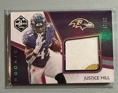 #ad 2019 Panini Limited Rookie Jumbo Jersey Patch Ruby #RJJ29 JUSTICE HILL 23 25 RC $9.99