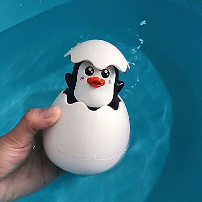 #ad 2 x Baby Bathing Toy Kids Cute Duck Penguin Egg Water Spray Sprinkler Bathroom $14.99