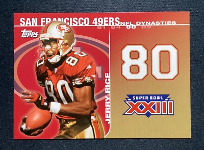 #ad 2008 Topps NFL Dynasties Tribute Jerry Rice #DYN JR2 San Francisco 49ers $1.75