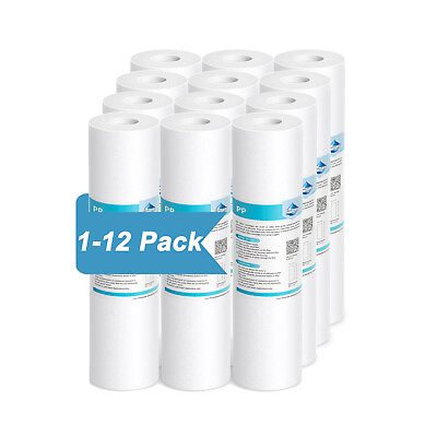 #ad 1 12 Pack 1 5 10 25 50 Micron 10x2.5quot; Melt Blown Sediment Water Filter Cartridge $37.49
