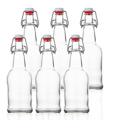 #ad Beer bottles with Easy Flip Top 16 Oz Glass Bottle Set with Airtight Cap $19.99