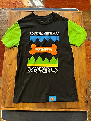 #ad Nick Box Nickelodeon Logo Graphic T Shirt Size Adult XS Retro Colorblock $25.00