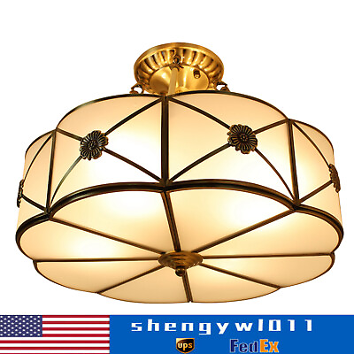 #ad Tiffany Style Pendant Light Ceiling Lamp Glass Chandelier Bedroom Fixture $99.00