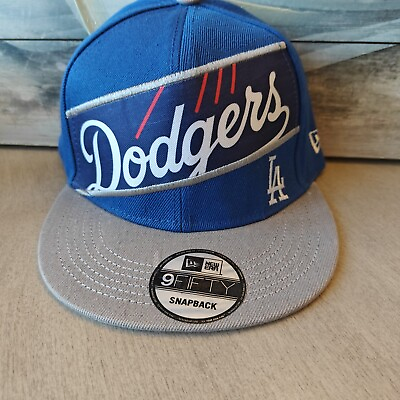 #ad Men#x27;s New Era 9Fifty MLB Los Angeles Dodgers Blue White Logo State Snapback $28.95