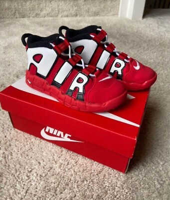 #ad NIKE AIR MORE UPTEMPO QS TD Red TODDLER size: 10c $50.00