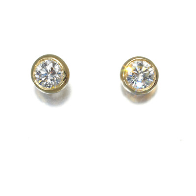 #ad Auth Tiffanyamp;Co. Earrings Diamond By The Yard 18K 750 Yellow Gold $1200.00