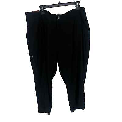 #ad NWT Khombu Capri pants size XXL black nylon rayon hiking camping casual $21.24