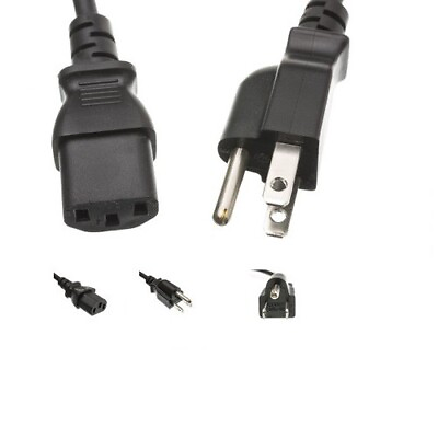 #ad 6ft Computer Monitor Power Cord Black NEMA 5 15P to C13 10amp 10W1 01206 $4.49