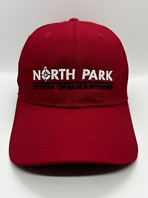 #ad North Park Toyota Of San Antonio TX Cap Hat Adult Adjustable Red Poly Cotton New $13.80