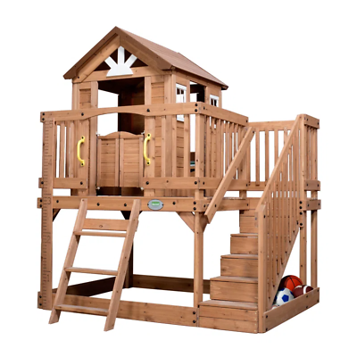 #ad Backyard Discovery Scenic Heights Outdoor Cedar Playhouse with Kitchen $955.64