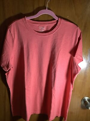 #ad LL Bean Womens 100% Cotton 1 XL Red T Shirt 254829 $8.00