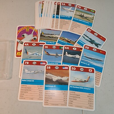 #ad Vintage Jet private and commercial. Card Deck. QUARTET Card Game 1980#x27;s C $14.40