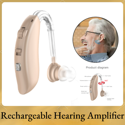 #ad Hearing Aid BTE Severe Loss Rechargeable Invisible Ear Aids High Power Portable $21.49