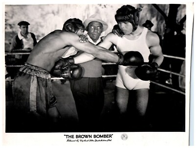 #ad The Brown Bomber Original Lobby Card Photo Joe Louis Sparring Boxing Vintage $49.99