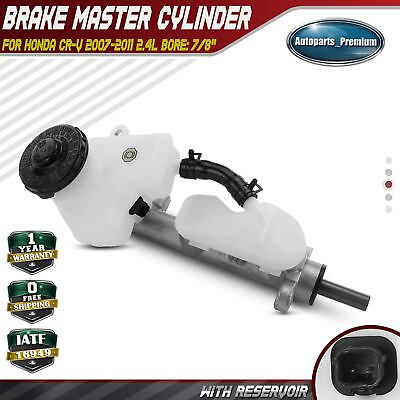 #ad Brake Master Cylinder w Reservoir for Honda CR V 2007 2011 L4 2.4L Bore: 7 8 In $61.99