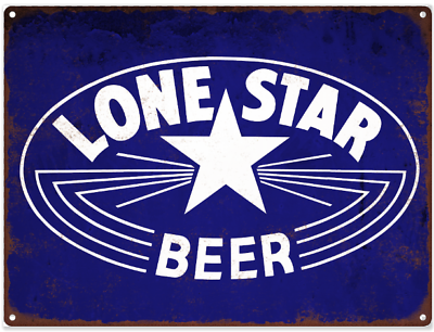 #ad Lone Star Beer Metal Sign Advertising Reproduction Mancave 9x12quot; 60198 $24.95